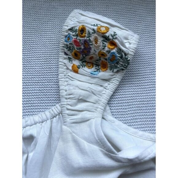 NEW Free People Wildflower Embroidered Mini Dress - Picture 6 of 7